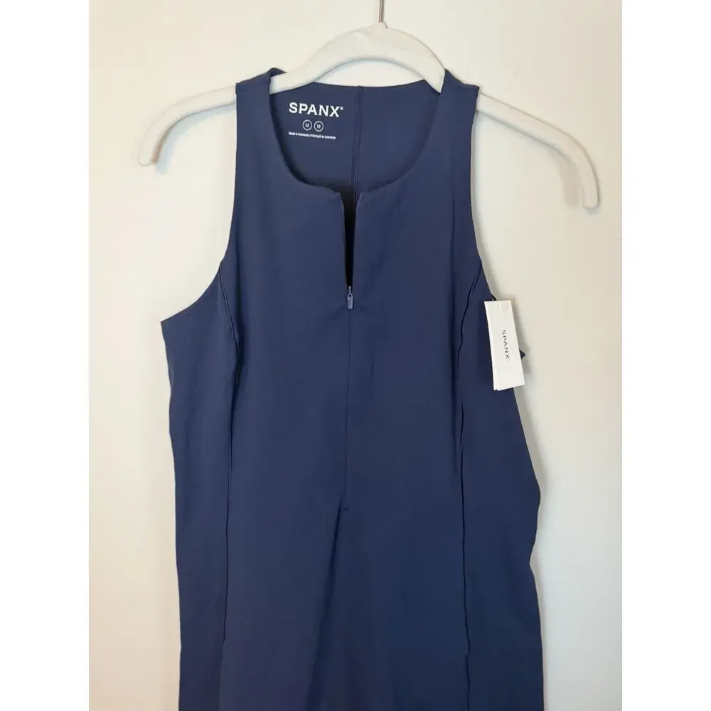 SPANX Shape Get Moving Zip Front Dress Shorts Underneath Navy Sz M NEW NWT $138 - Picture 6 of 15